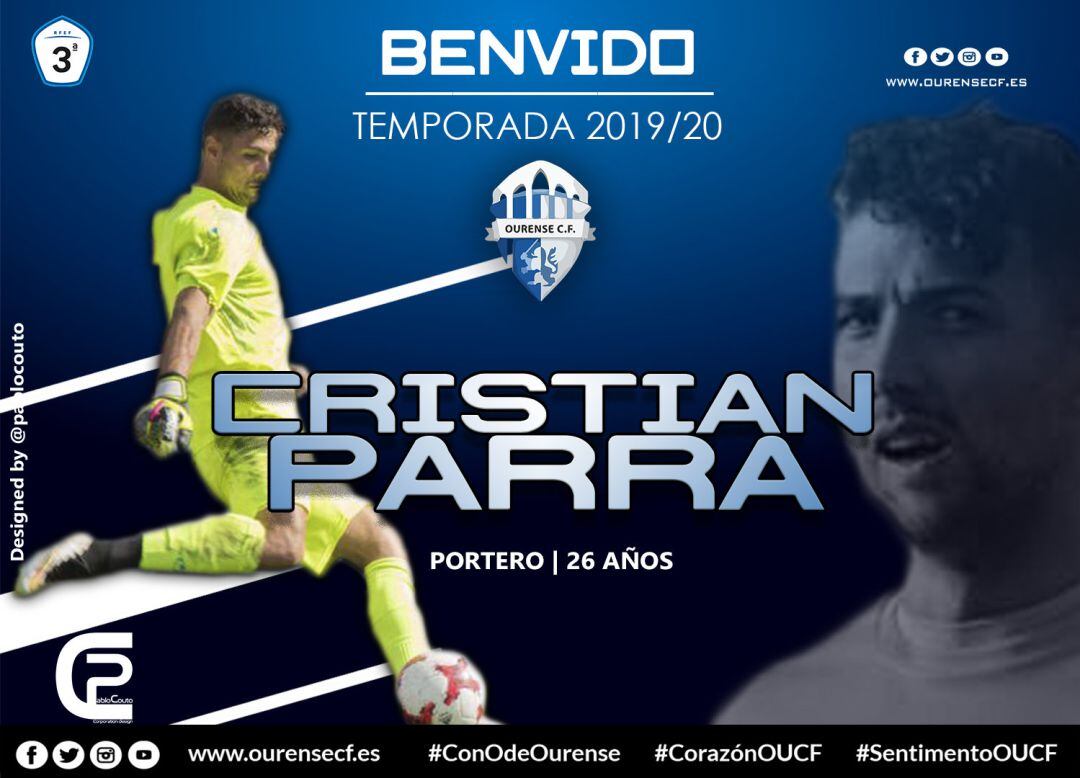 Cristian Parra,refuerzo para la portería del Ourense C..F.