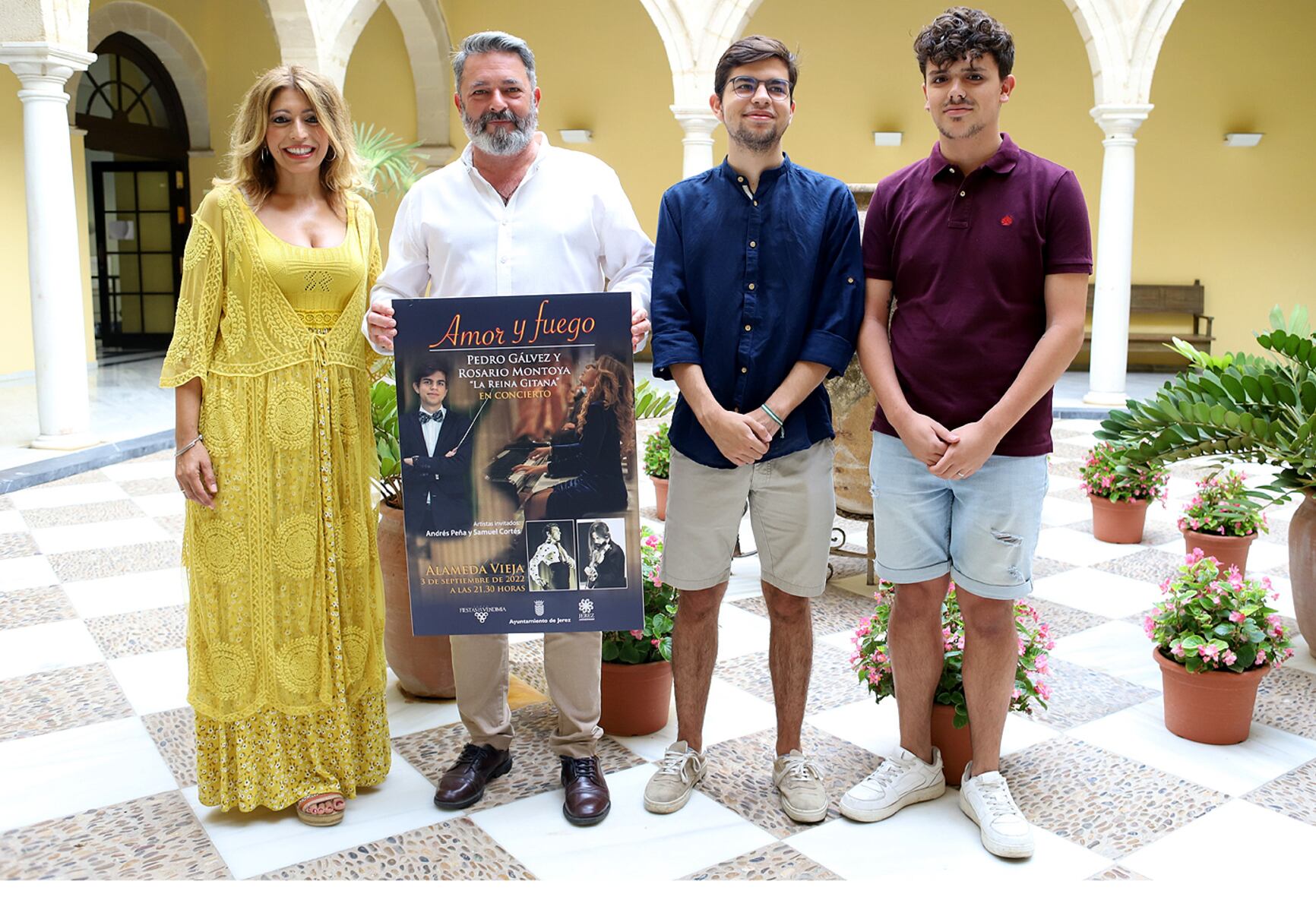 Presentación Rubén Pérez Concierto Amor y Fuego Pisa de la Uva Rosario Reina Gitana