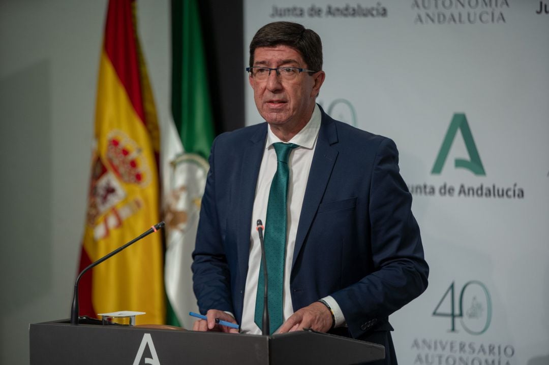 El vicepresidente de la Junta y consejero de Turismo, Regeneración, Justicia y Administración Local, Juan Marín, en una foto de archivo