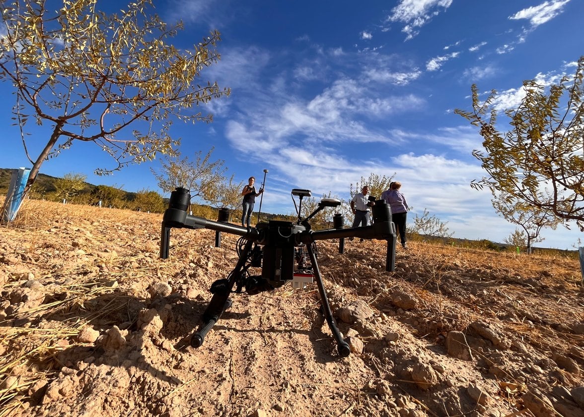 Ensayo con drones en el proyecto LIFE AMDRYC4