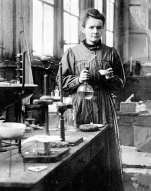 Marie Curie, premio Nobel de Física en 1903 y Premio Nobel de Química en 1911.