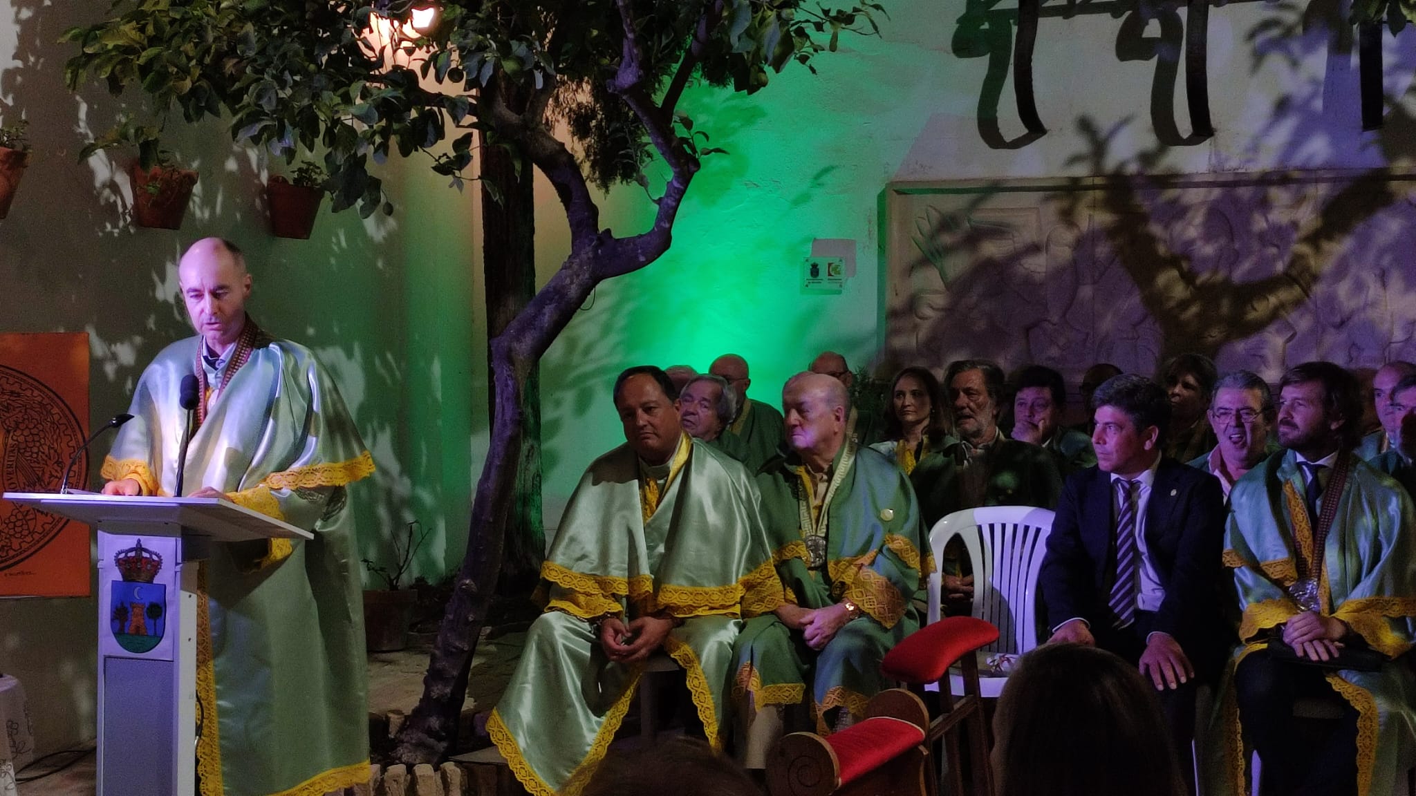 Juan Manuel del Rey durante su discurso como Magister Vinorum de Montilla-Moriles