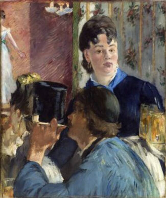 Fotografía facilitada por el Museo d'Orsay que muestra la obra de Edouard Manet "La serveuse de bocks" perteneciente a la muestra "Esplendores y miserias"