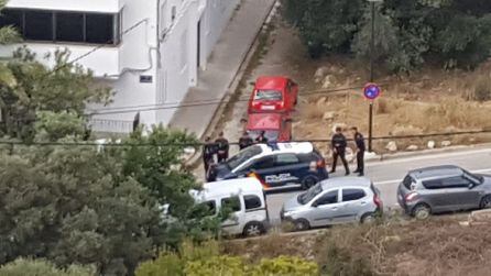 Imagen del operativo policial desplegado este martes