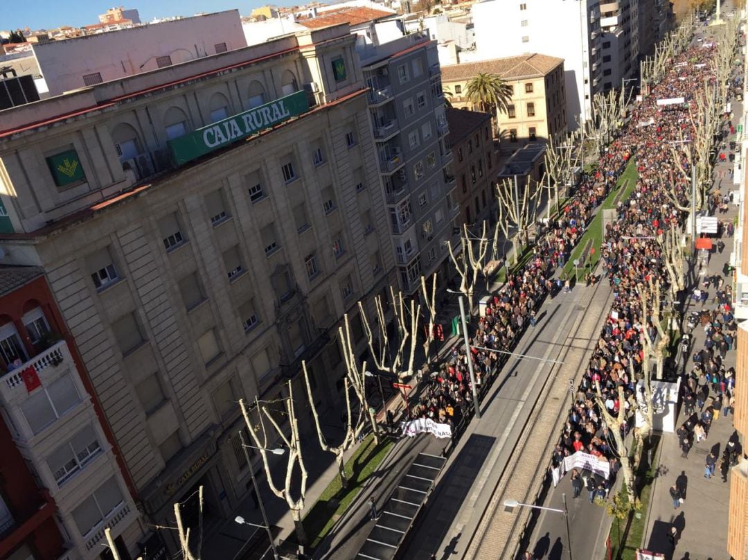 Manifestación organizada por Jaén Merece Más.