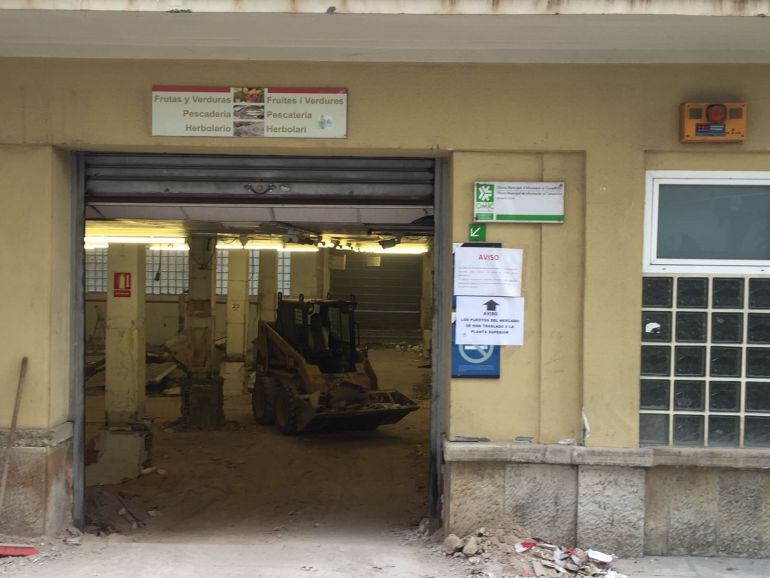 Obras en la planta baja del Mercado Central