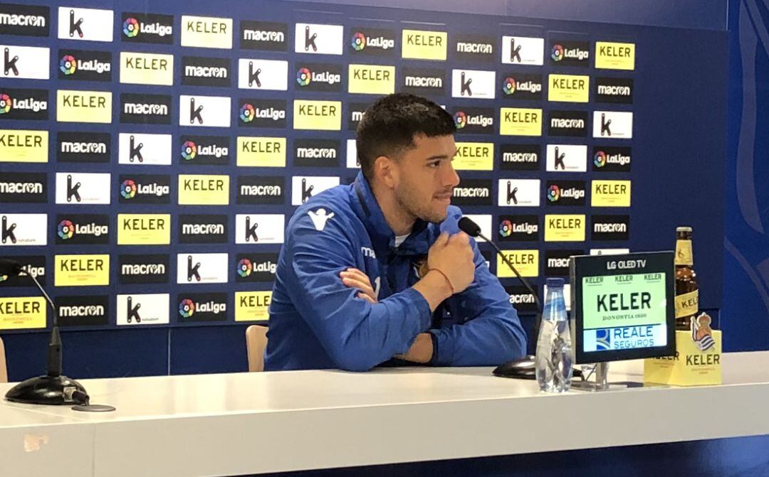 Rulli atiende a los medios en Zubieta