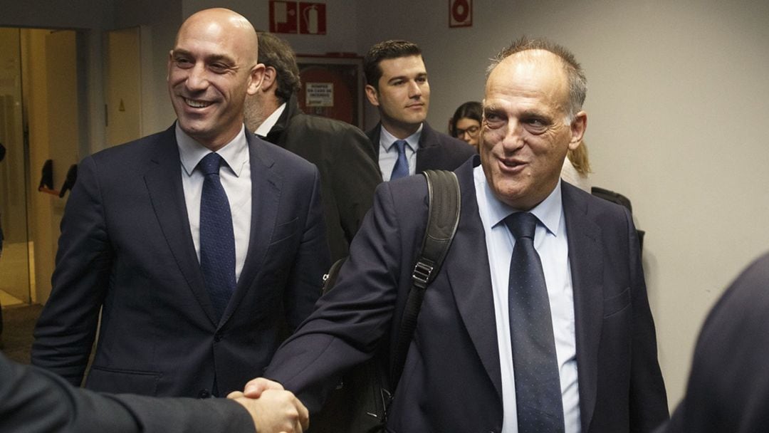 Tebas y Rubiales han mostrado una postura común sobre el futuro de las competiciones nacionales