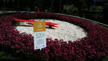 &quot;Precio&quot; de las clavelinas que adornan el Reloj de Flores del Paseo San Gregorio