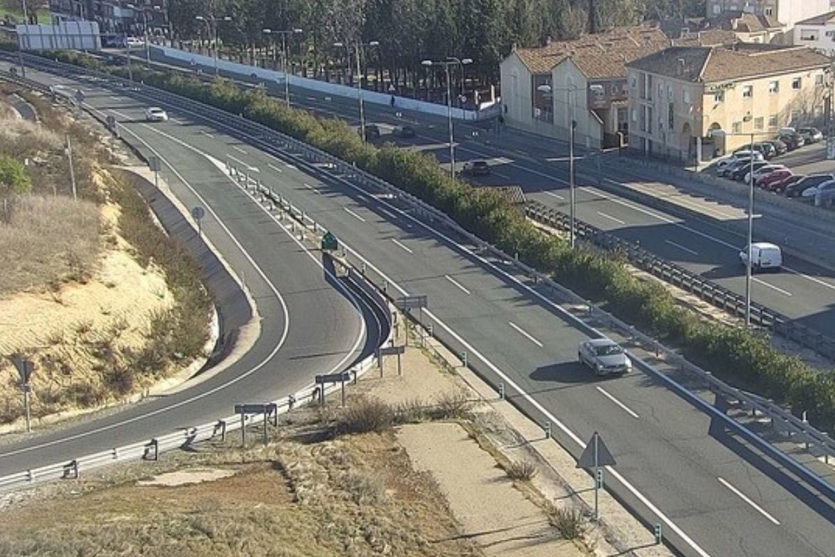 Imagen de archivo de la cámara de la DGT en la Autovía A-42, a su paso por el término municipal de Olías del Rey (Toledo)