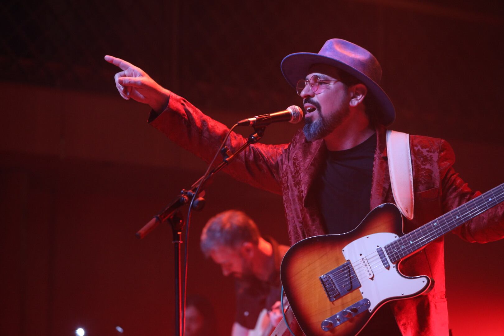 Juli Barrero durant la seva actuació ahir.