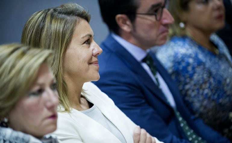 La secretaria general del PP, María Dolores de Cospedal, en los Juzgados de Toledo para declarar en el juicio con Bárcenas