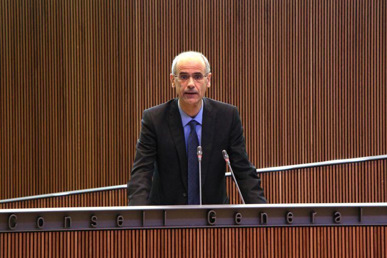 Un moment del discurs del cap de Govern en el primer dia del Debat d'orientació política.