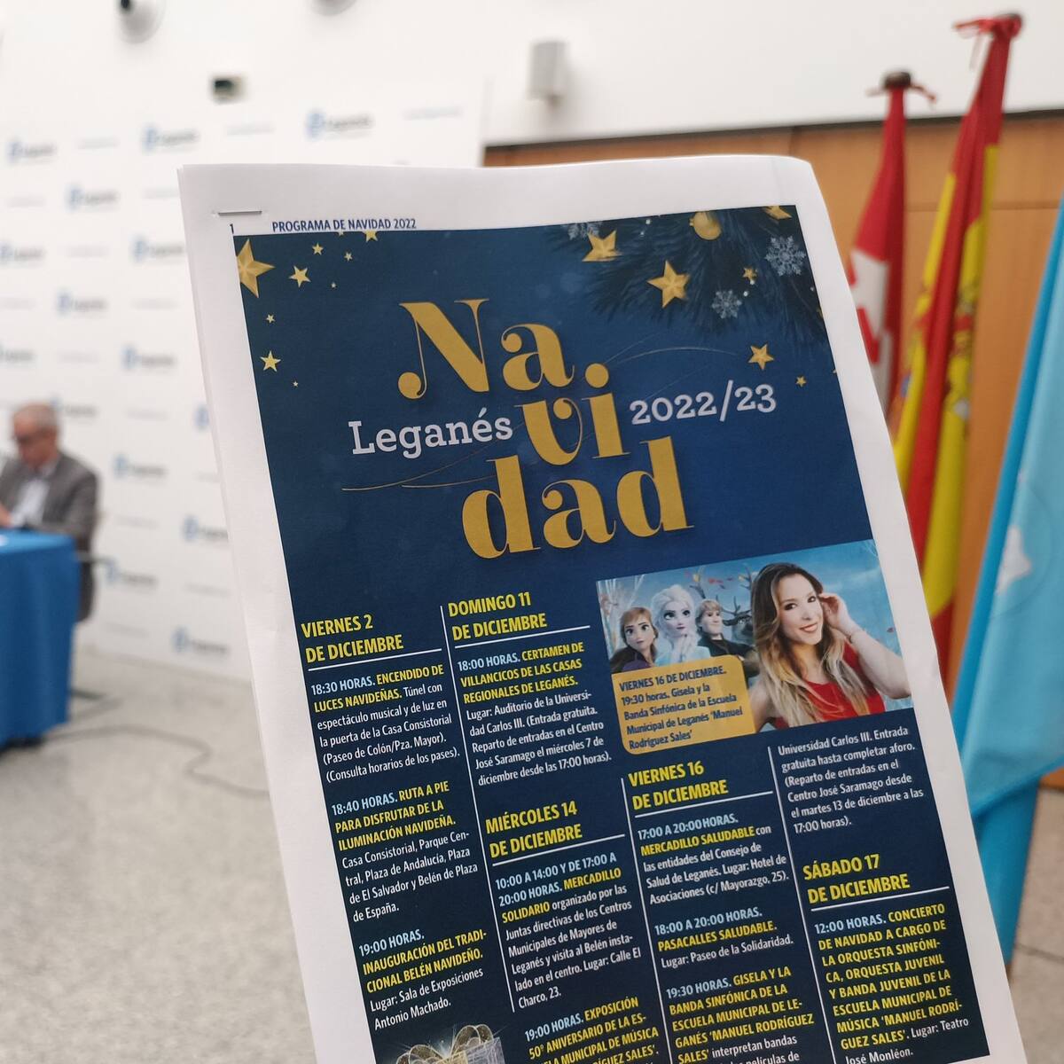 Gisela y la banda sinfónica de Leganés pondrán música de película a la Navidad de Leganés
