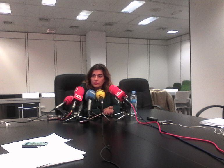 Blanca Guerrero durante su comparecencia