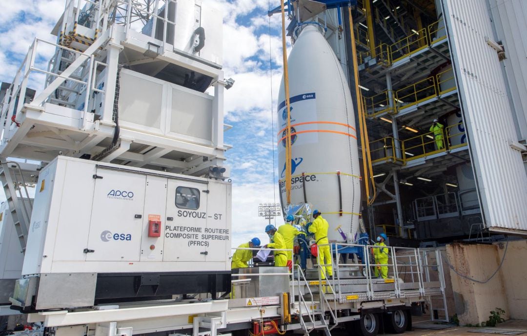  Preparativos para el lanzamiento del satélite español Seosat-Ingenio.