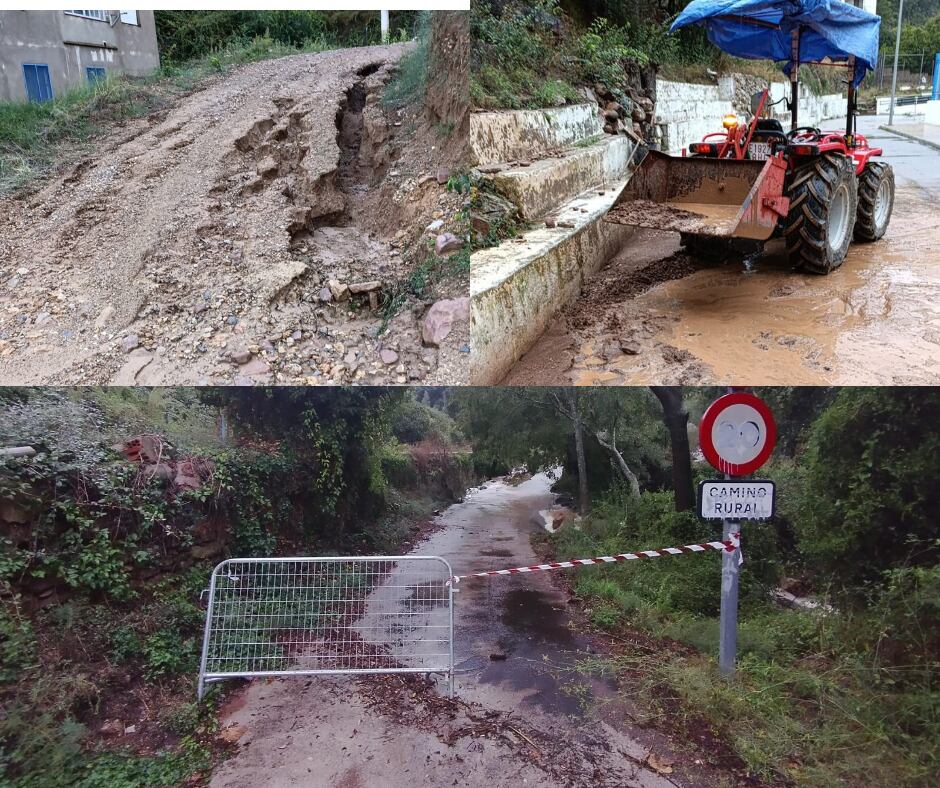 Imágenes de cómo ha quedado Eslida tras el paso de la borrasca Gabriel por el municipio