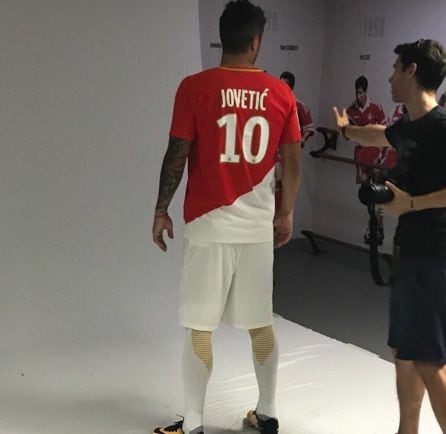 Jovetic en la foto filtrada de la sesión de fotos del Mónaco