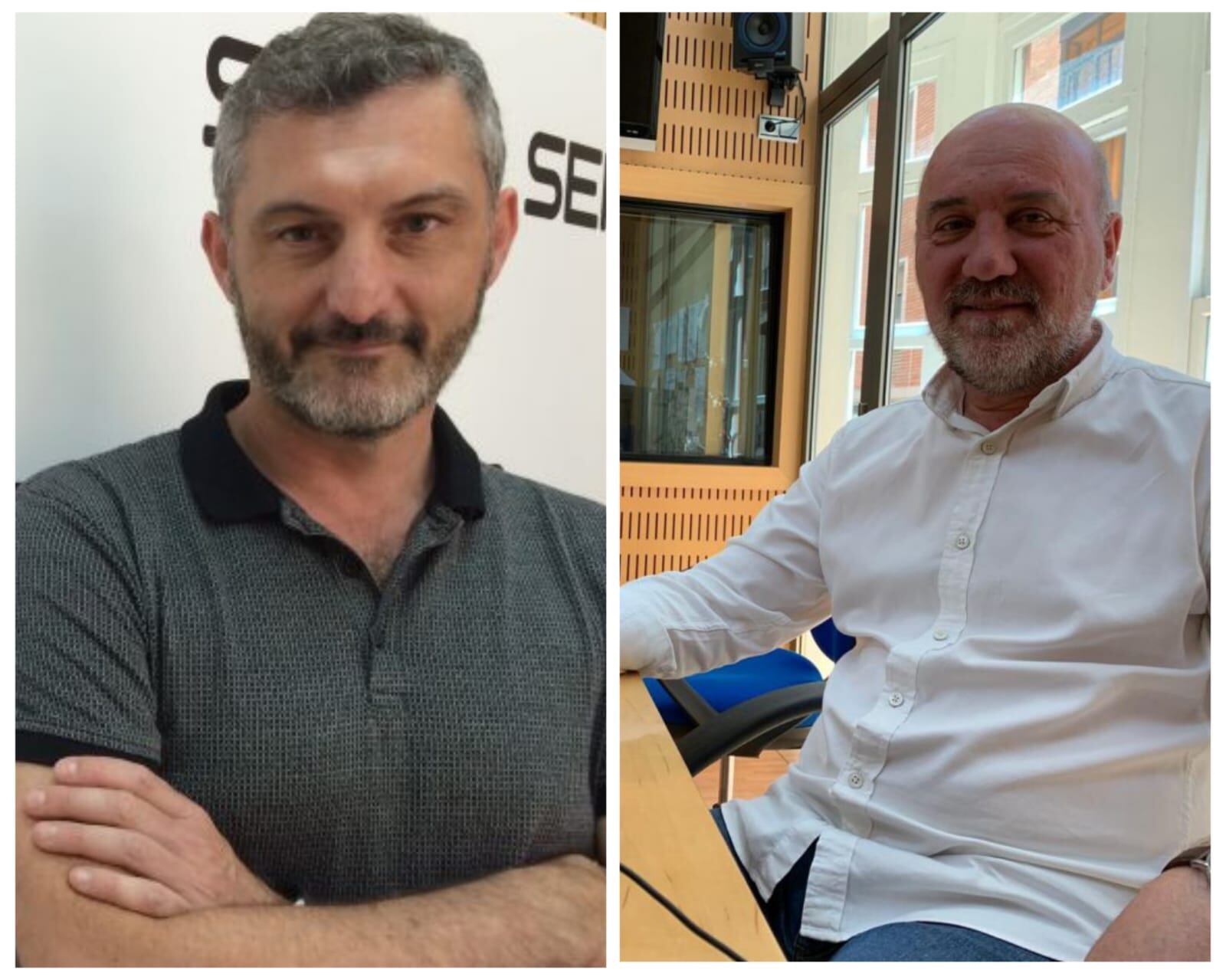 Óscar Urralburu, portavoz de Más Región, y José Luis Álvarez Castellanos, coordinador autonómico de IU