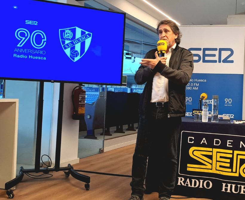 Raúl Ruiz comentarista de Movistar y la Cadena SER fue protagonista del evento celebrado en El Alcoraz