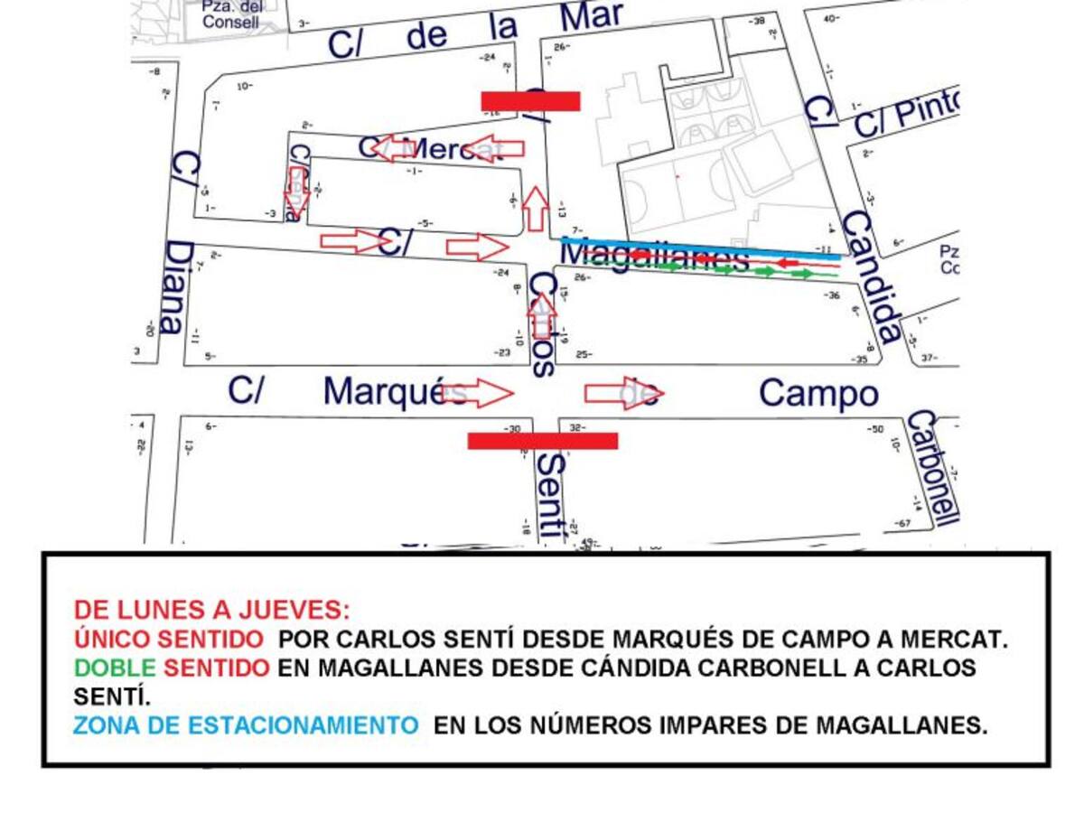 Cambios en la circulación por las obras de la calle La Mar en Dénia