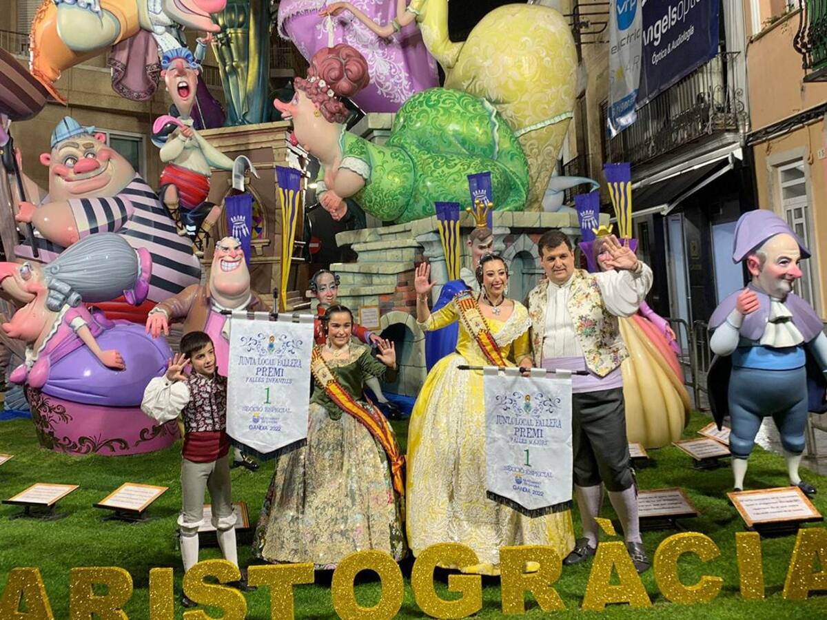 La Falla Vilanova es la mejor de Gandia un año más y ya van 5 seguidos