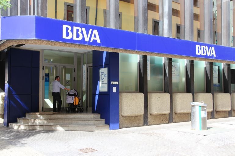 Sucursal de BBVA. Imagen de archivo.