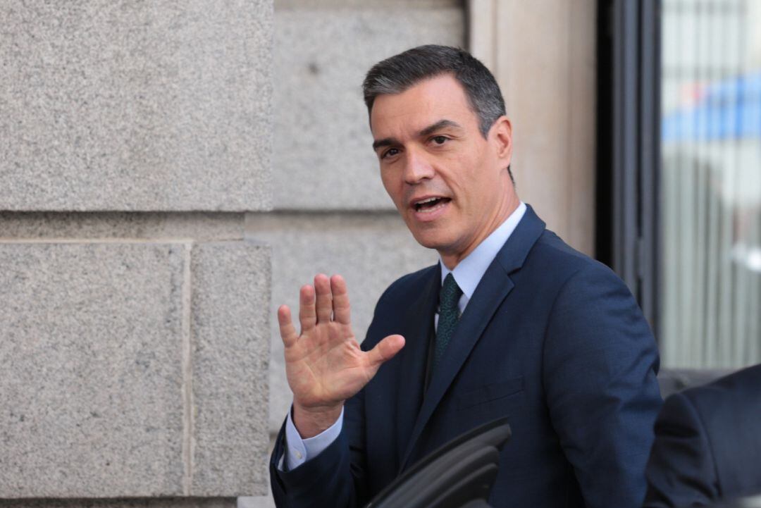 Pedro Sánchez, este jueves, entrando en el Congreso.