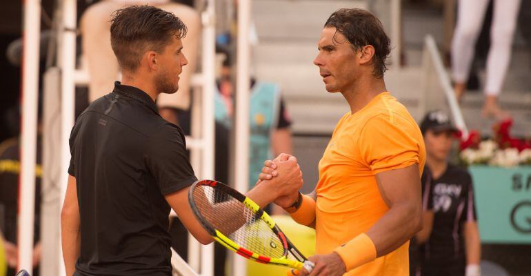 Rafa Nadal felicita a Dominic Thiem por su victoria