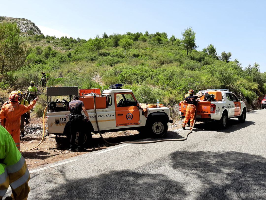 Agrupación local de Protección Civil de Xàbia.