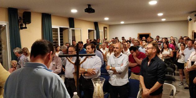 Aspecto que presentaba la casa de hermandad del Carmen en el cabildo de este martes