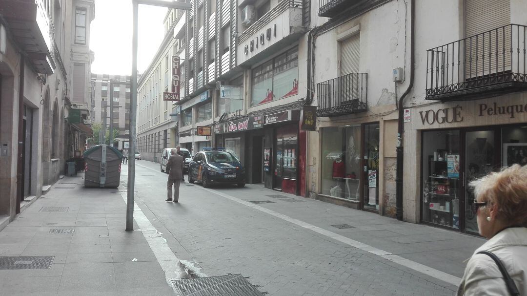 Calle Benavente de la capital, lugar en el que se produjo la agresión sexual