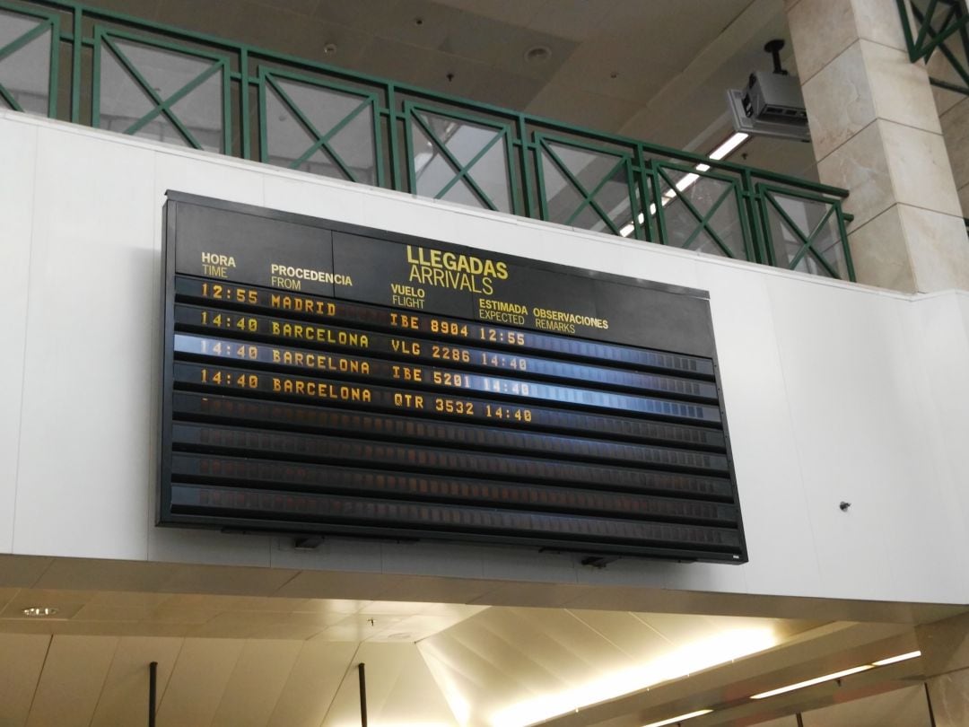 Interior del aeropuerto de Jerez