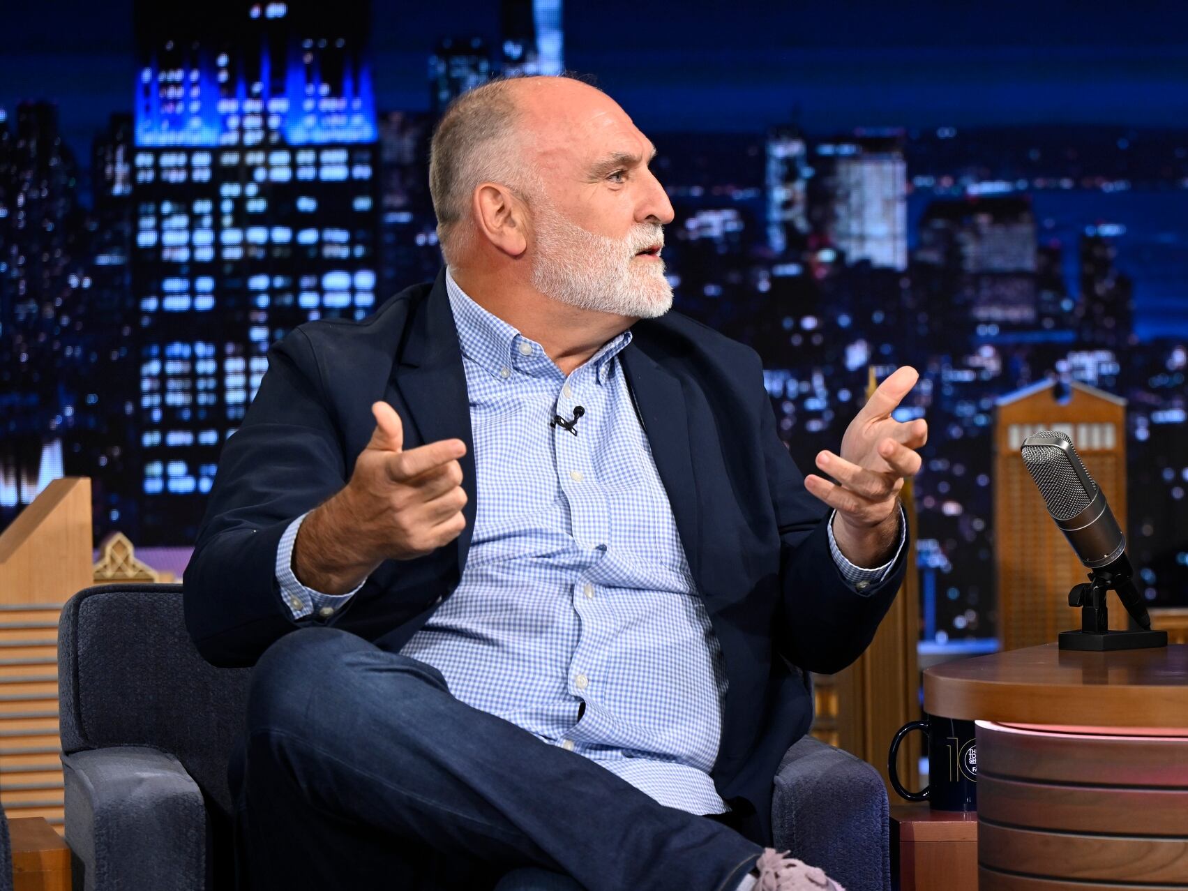 José Andrés, en el programa de televisión de Jimmy Fallon, en la NBC, el pasado 28 de abril.