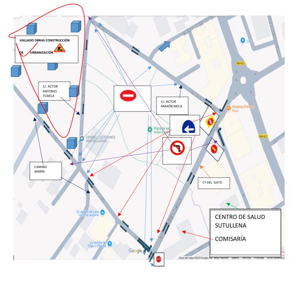 Corte de tráfico con motivo de las obras del AVE