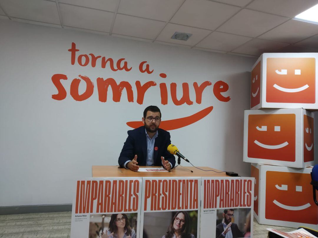 Ignasi Candela durante la rueda de prensa de presentación del Plan A