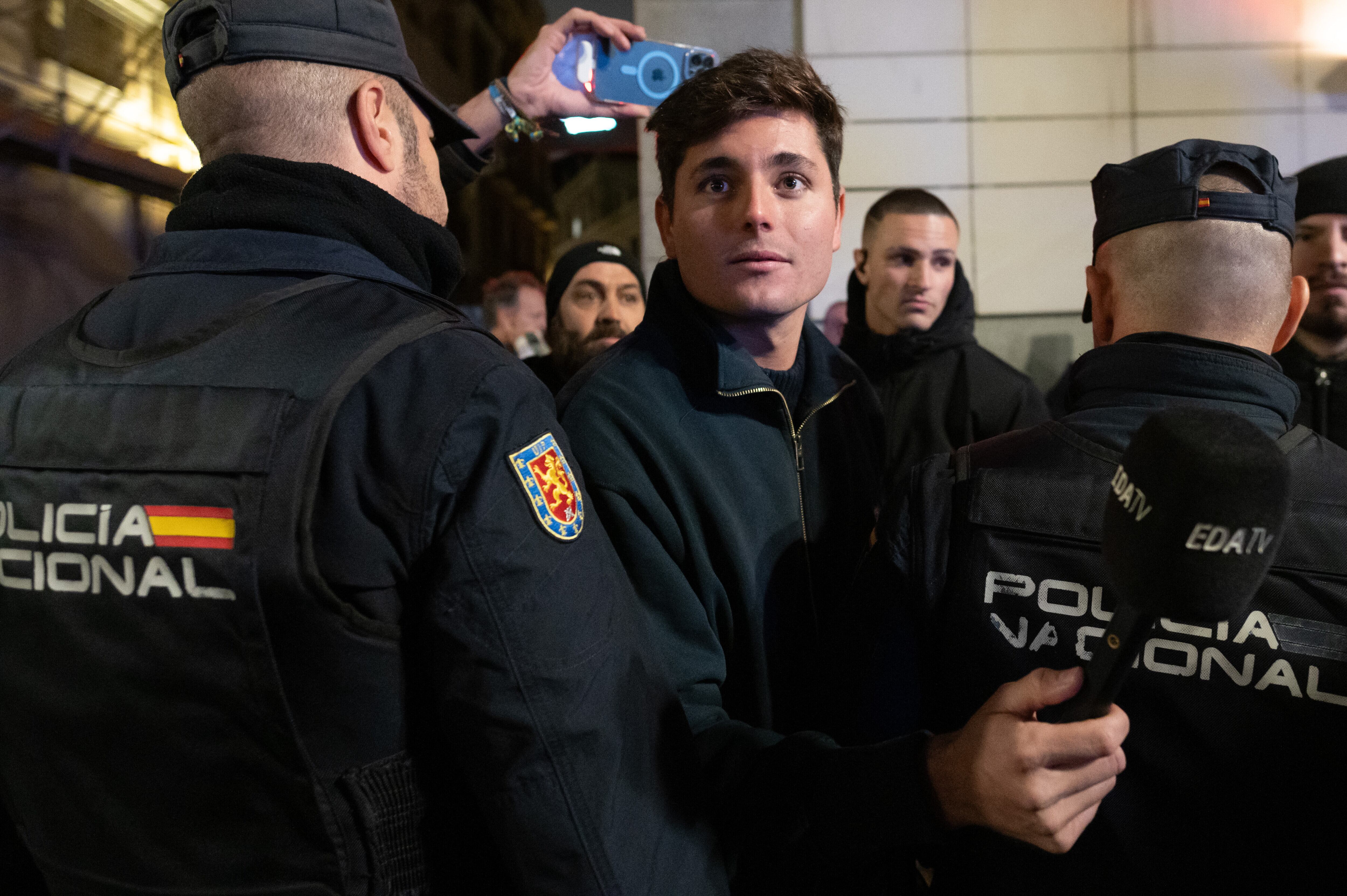 Fotografía de la Policía Nacional en la que aparece Vito Quiles