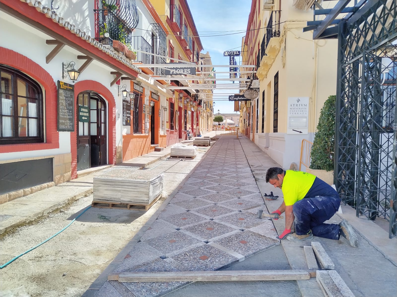 Obras en la calle José Aparicio