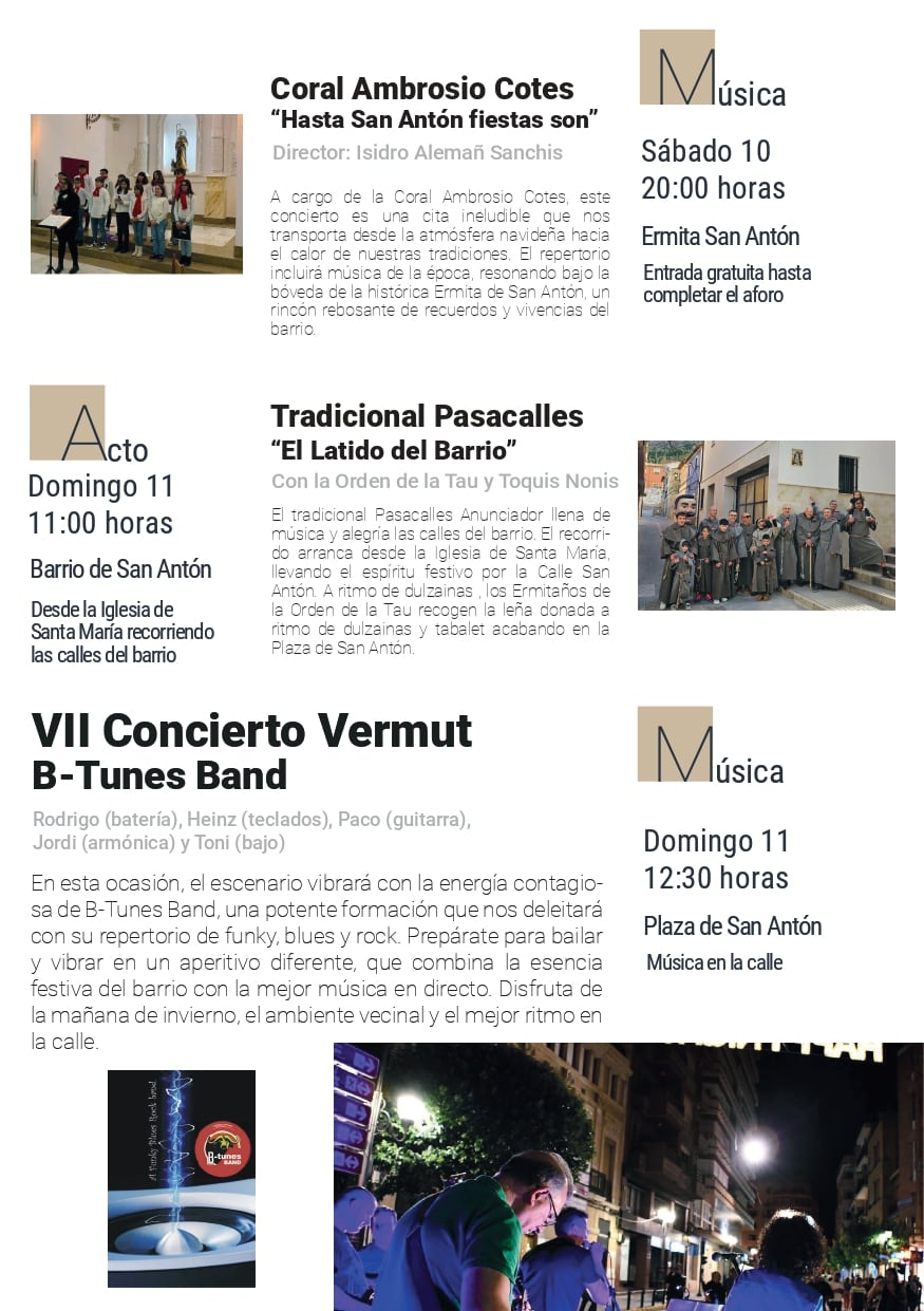 Actos en honor a San Antón en Villena