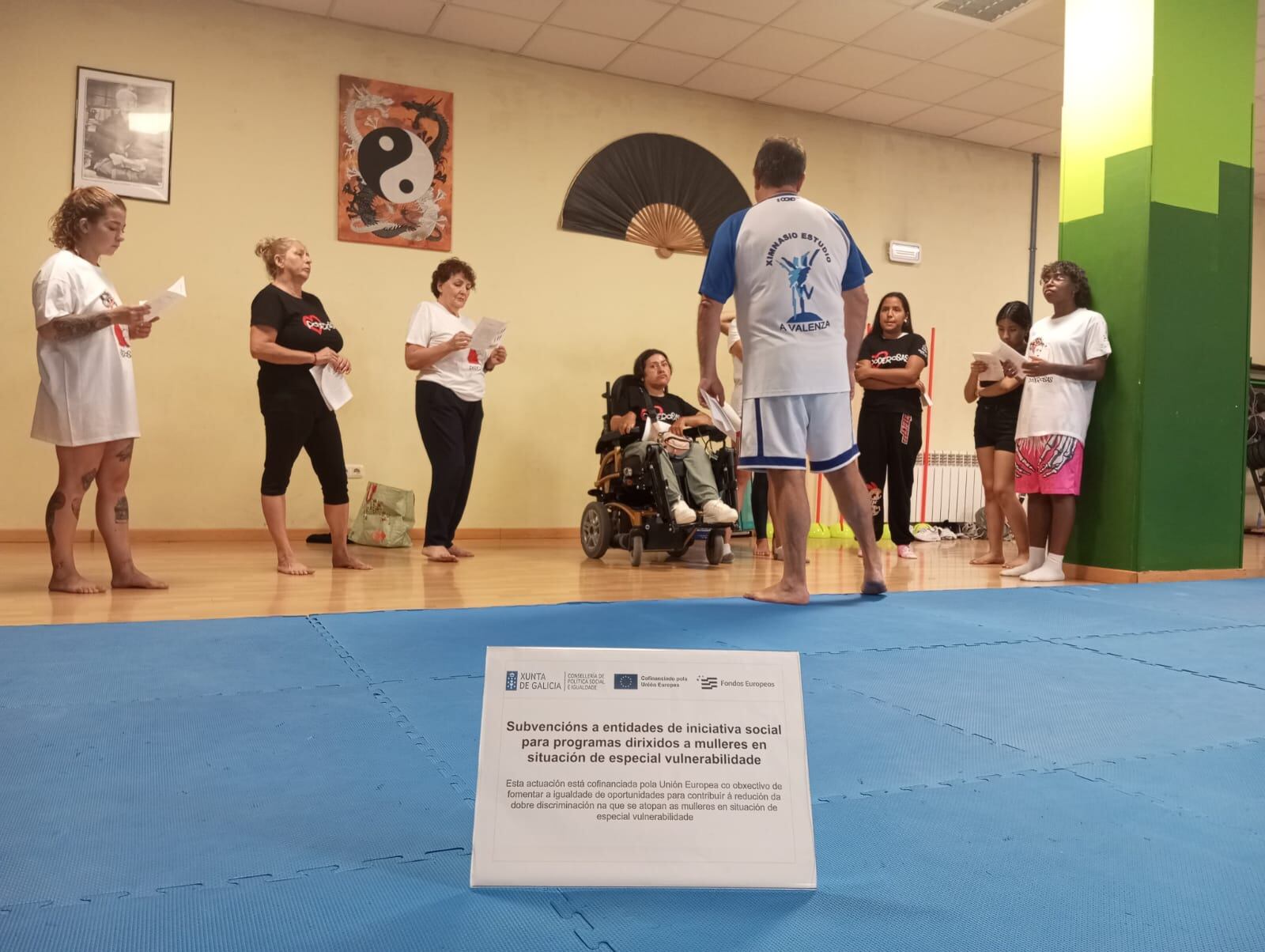 Imagen del curso de técnicas de defensa personal impartido ayer.