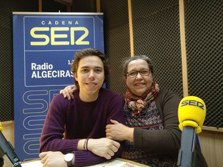 Alejandro y Paola Tobalina durante su participación en el programa Hoy por Hoy Campo de Gibraltar.