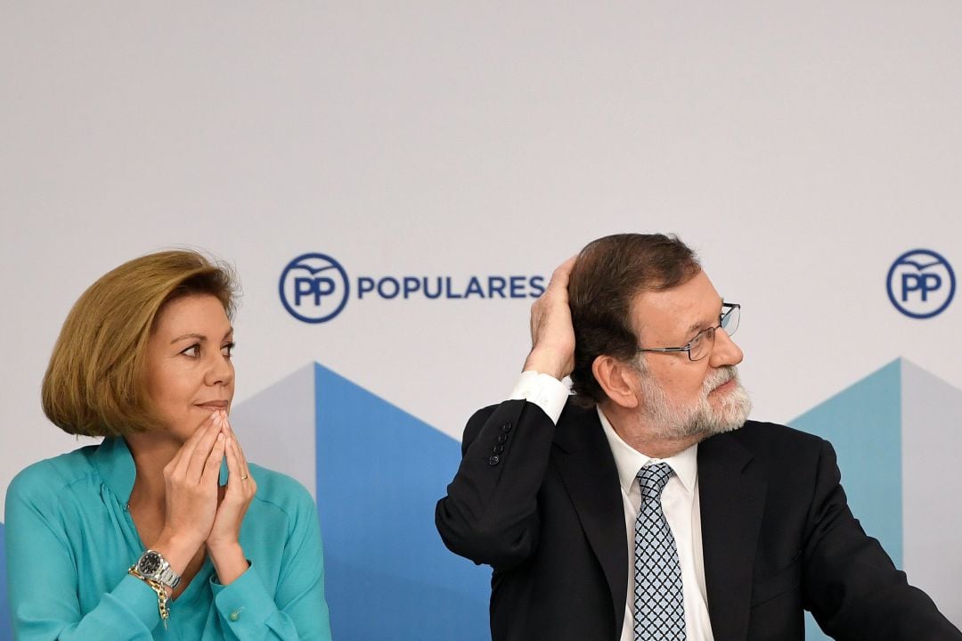 Cospedal y Rajoy, en una imagen de 2018. 