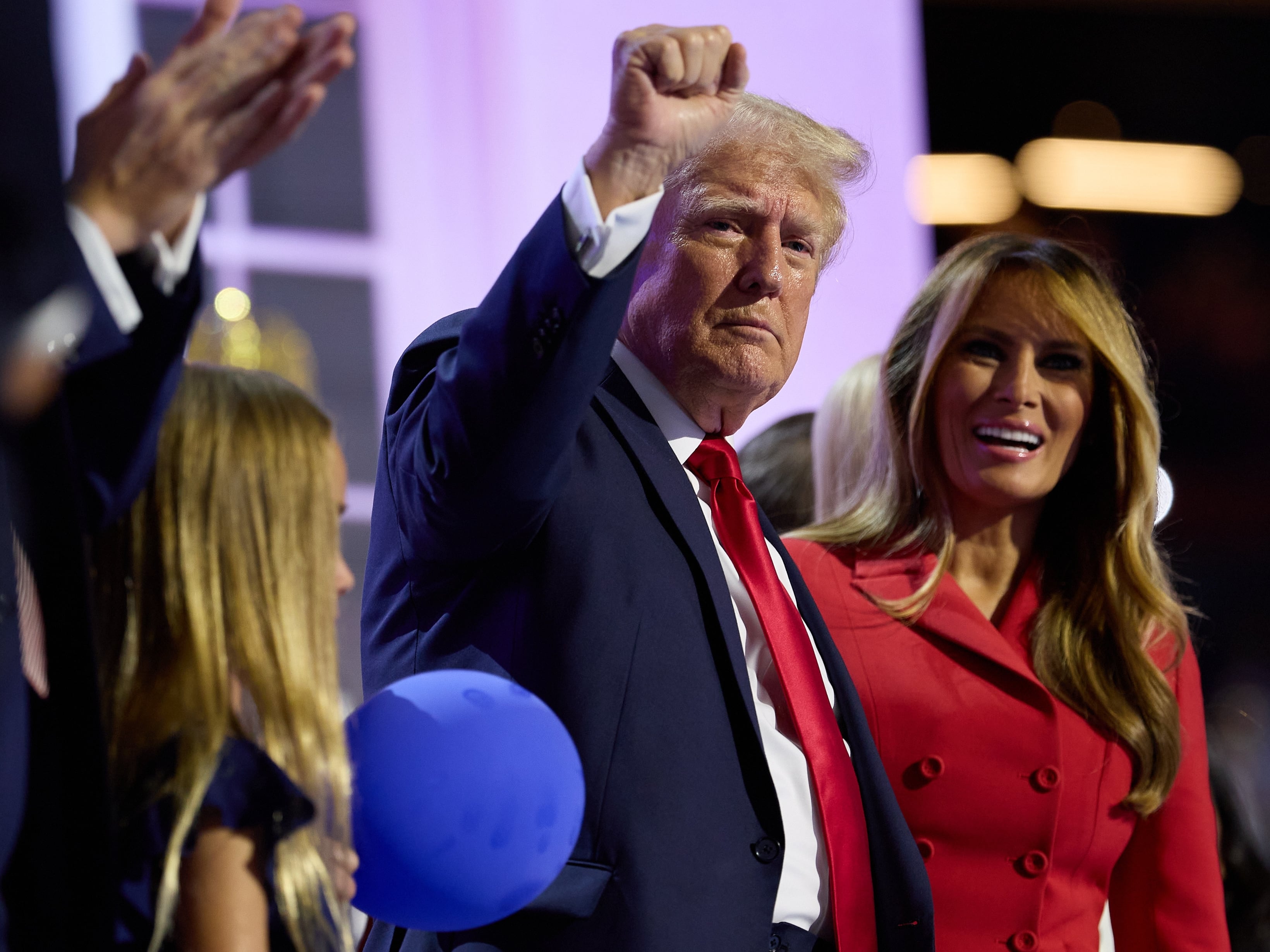 Donald J. Trump, junto a su mujer, Melania.