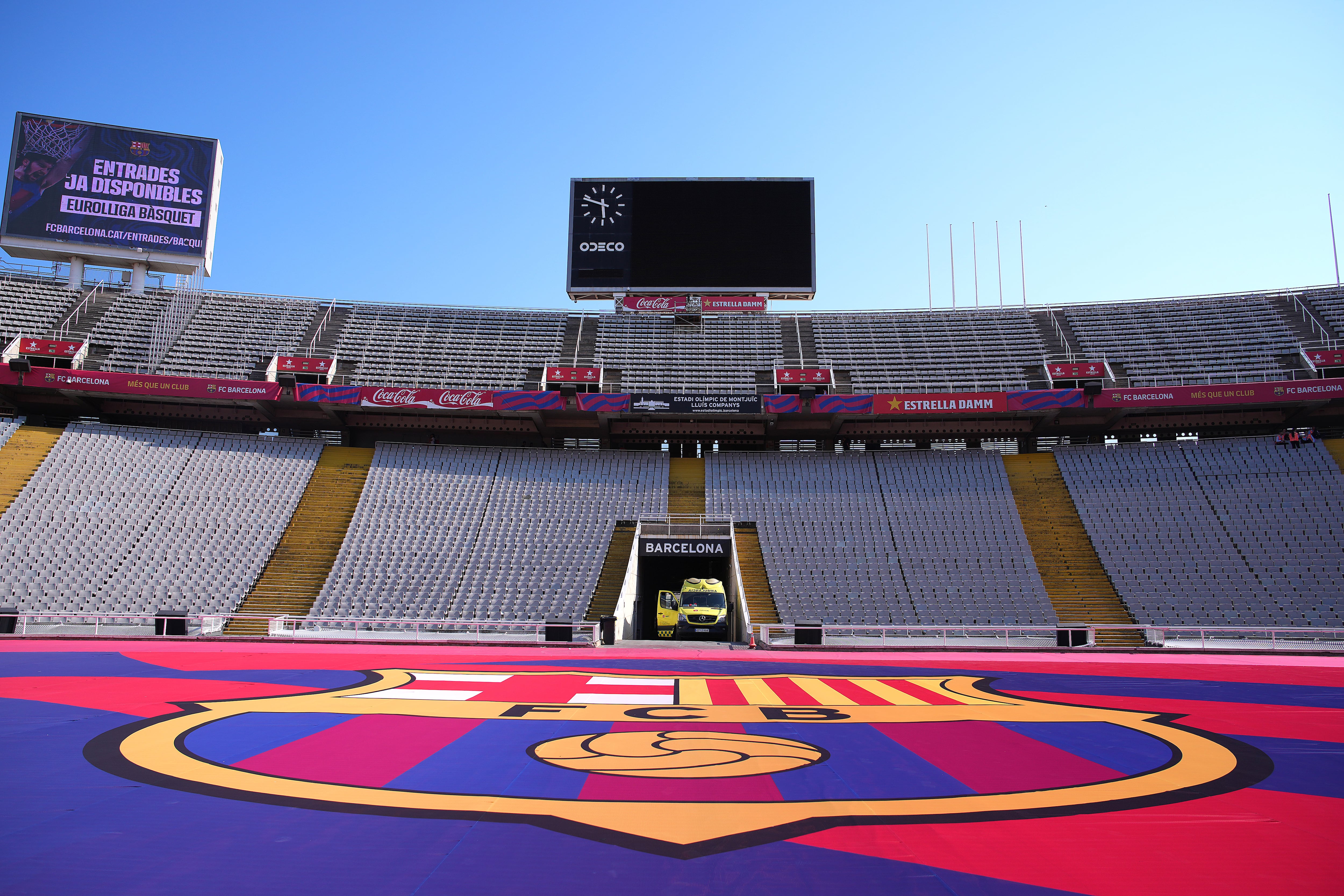 Vista general del estadio Lluís Companys. (Alex Caparros/Getty Images)