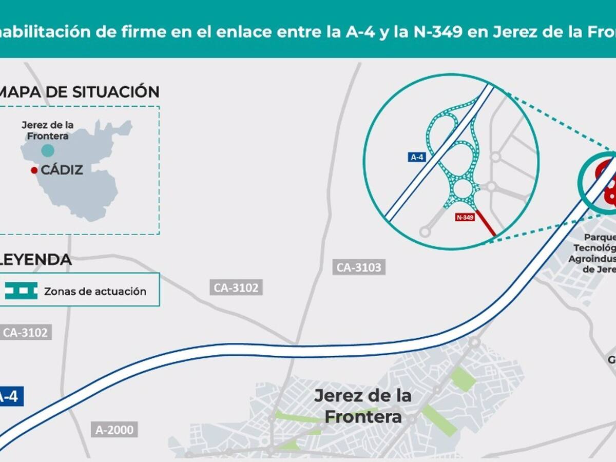 El Gobierno formaliza las obras del enlace entre la autovía A-4 y la N-349 en Jerez