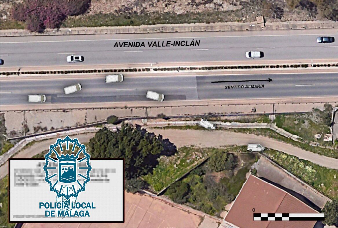 Un croqui del siniestro