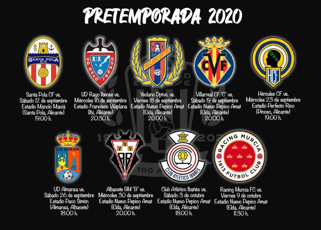 Calendario de amistosos del Eldense para la pretemporada 20-21