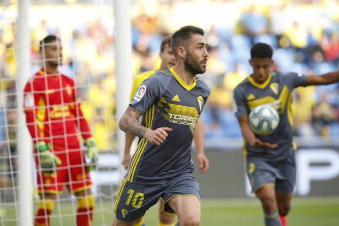 Perea celebra el tanto conseguido ante Las Palmas