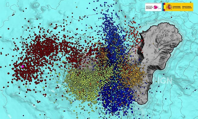 Actividad sísmica registrada en la isla de El Hierro desde el 19 de julio de 2011 hasta este viernes