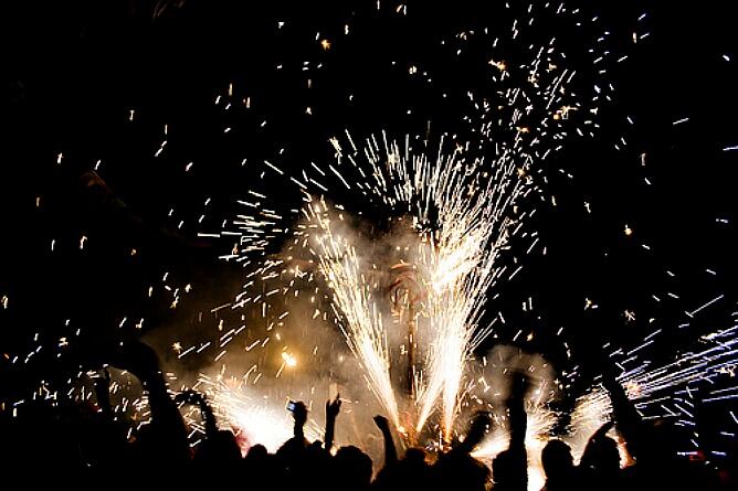 Fuegos artificiales en Los Realejos